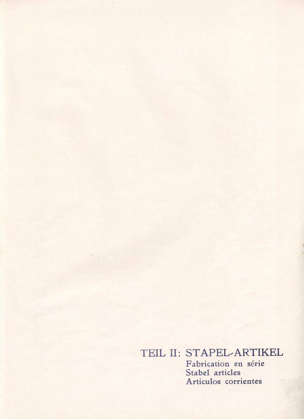 TEIL II: STAPEL-ARTIKEL