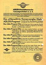 "ADLER Progress 1936 Einzelhandel"