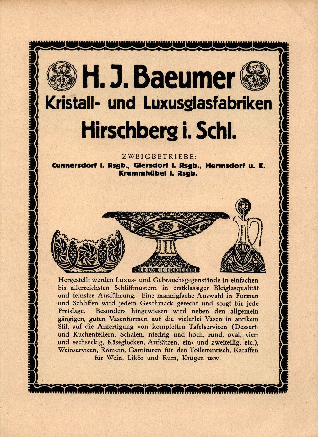"H. J. Baeumer 1923"