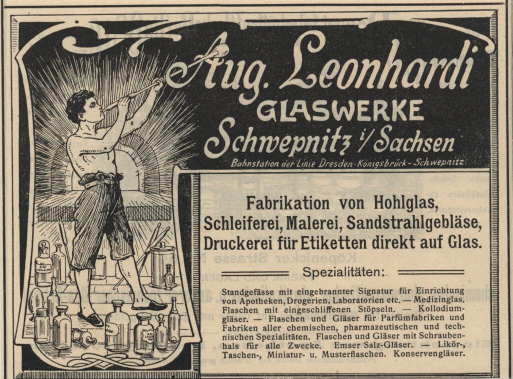"Glaswerke Leonhardi 1908"